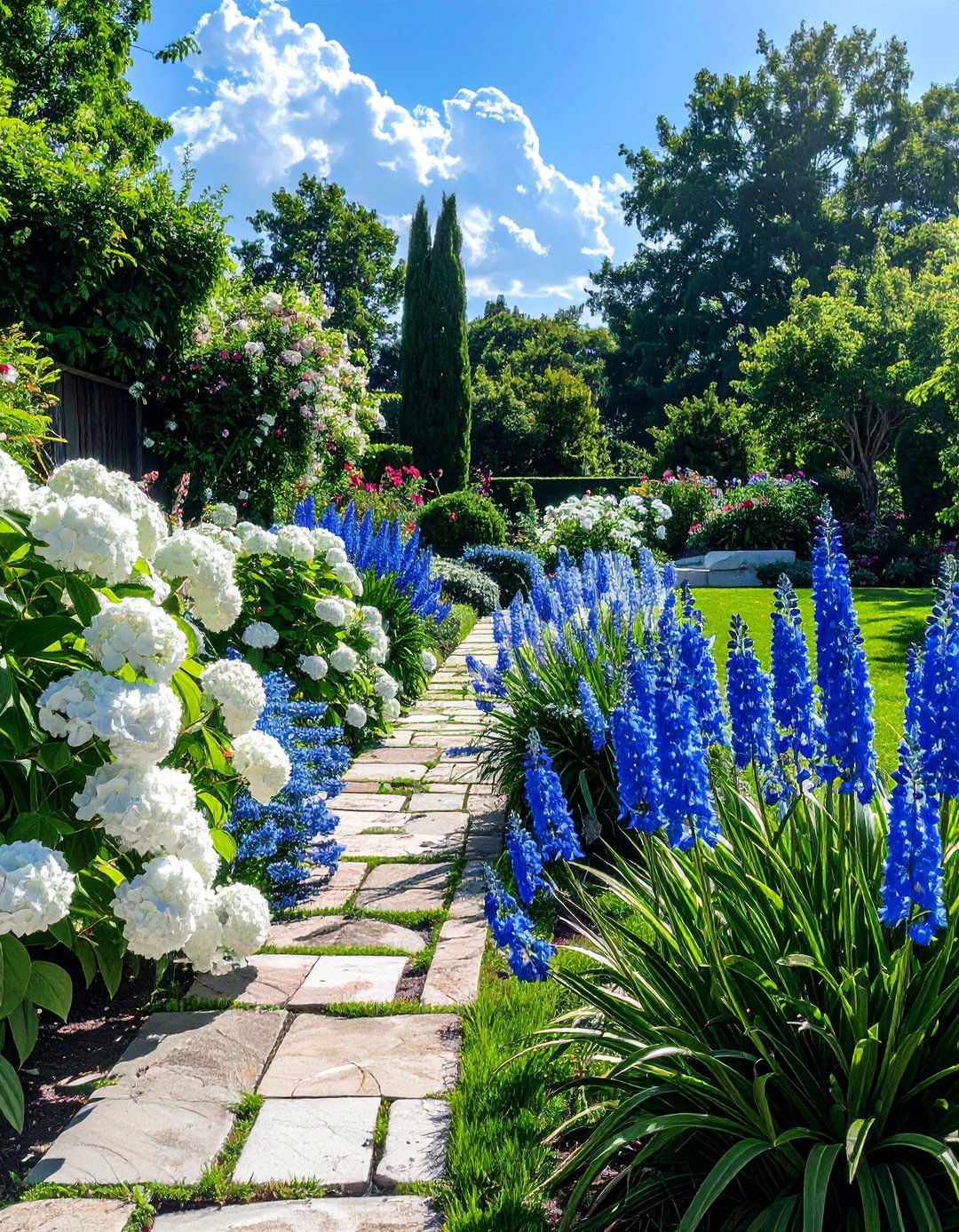 Classic Blue and White Garden Colour Scheme - 30 Garden Colour Schemes to Brighten Your Outdoor Space