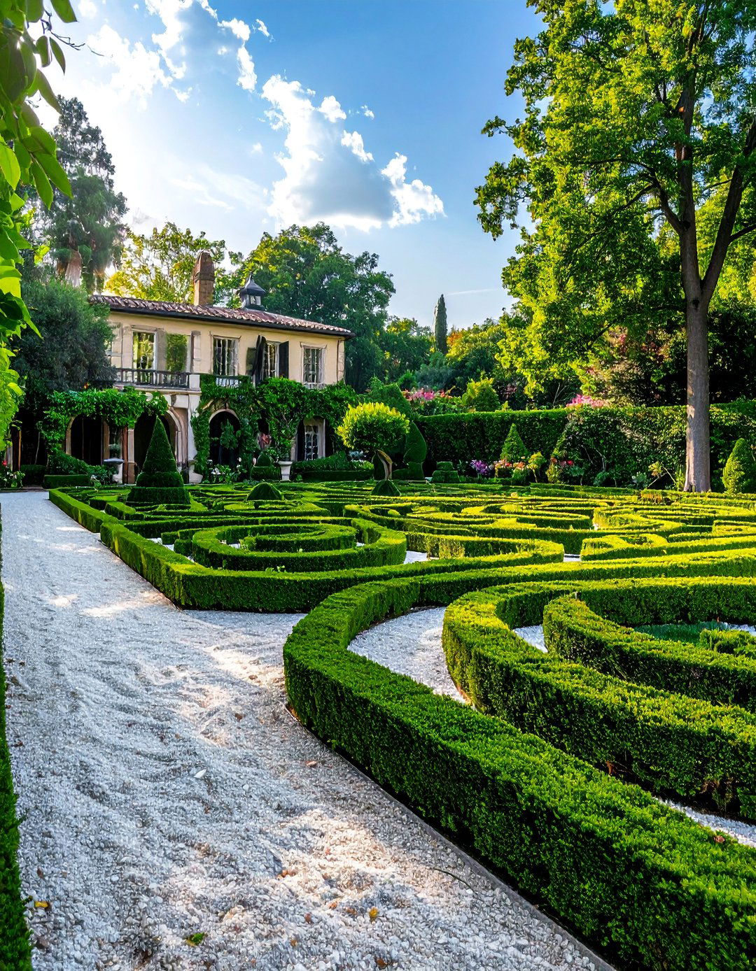 Classic Boxwood Hedge Parterre Garden - 25 Parterre Garden Ideas for Elegant Landscaping