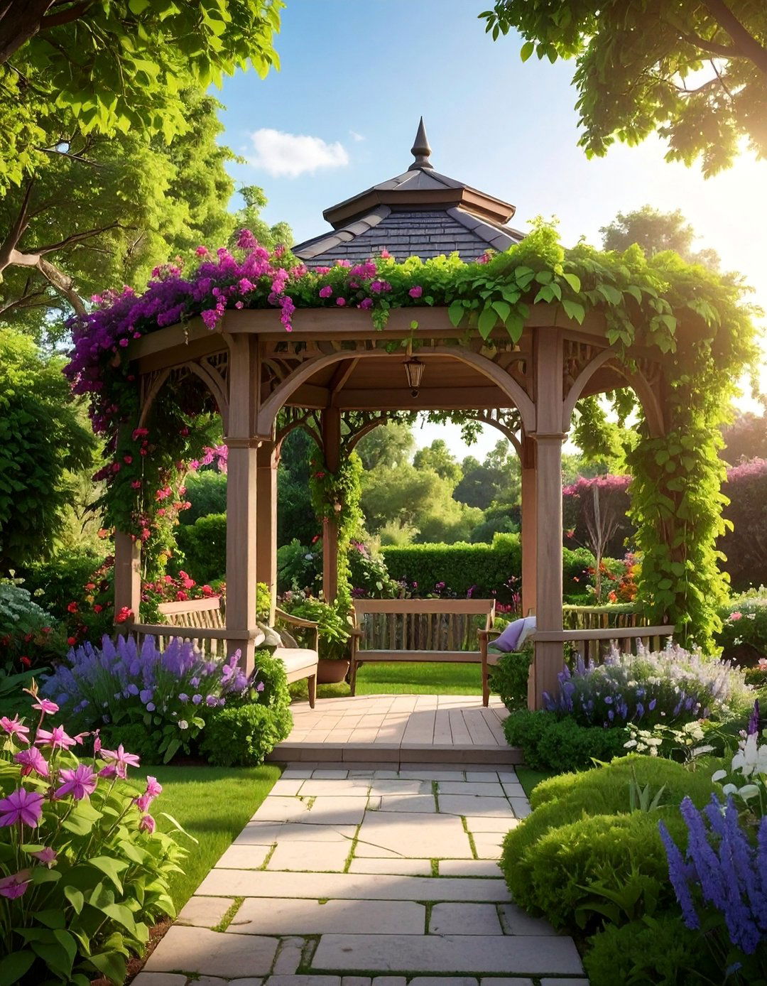 Climbing Plant Pavilion - 40 English Garden Design Ideas for a Timeless Landscape