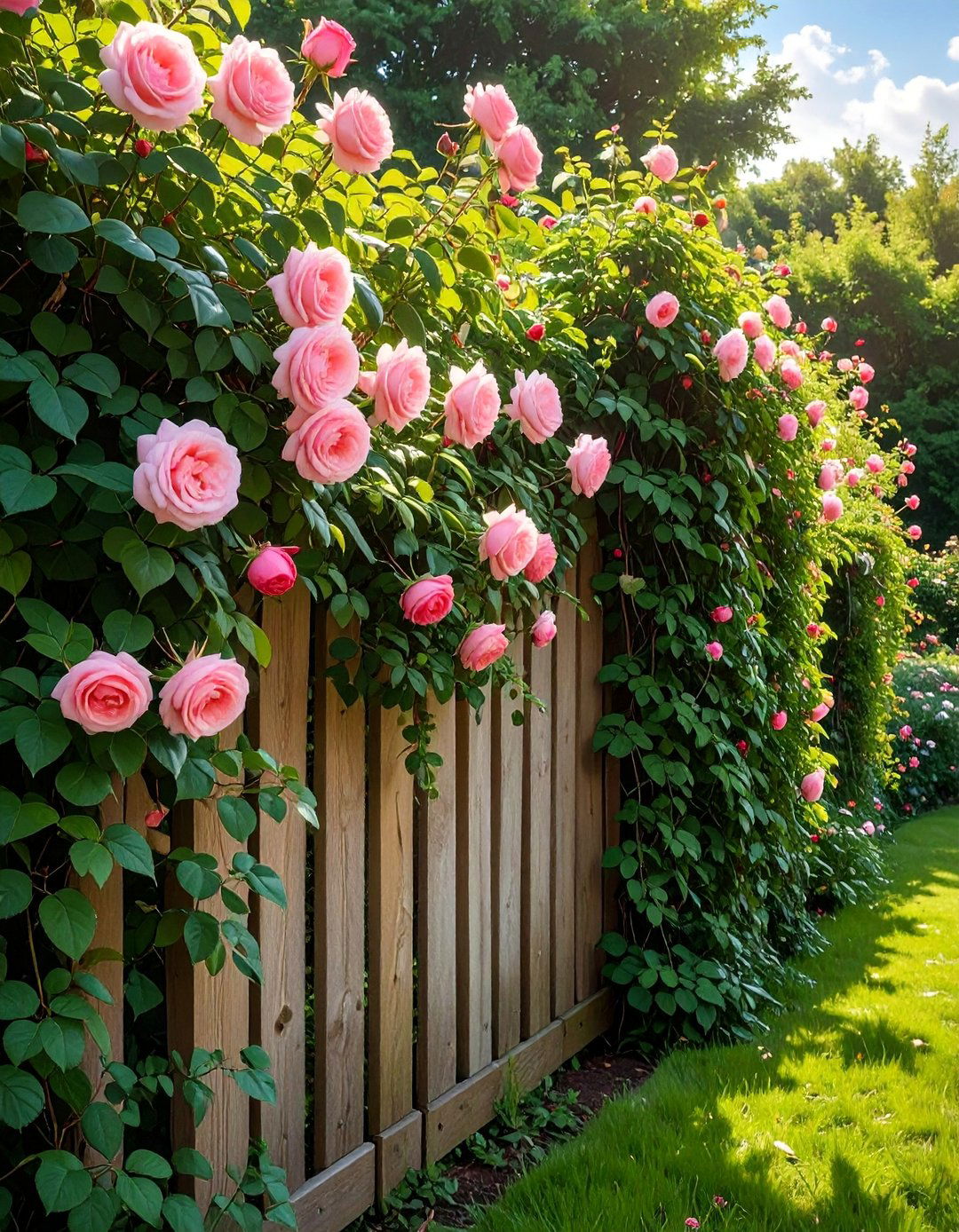 Climbing Vine Covered Garden Fence - 40 Garden Fence Ideas to Enhance Your Outdoor Space