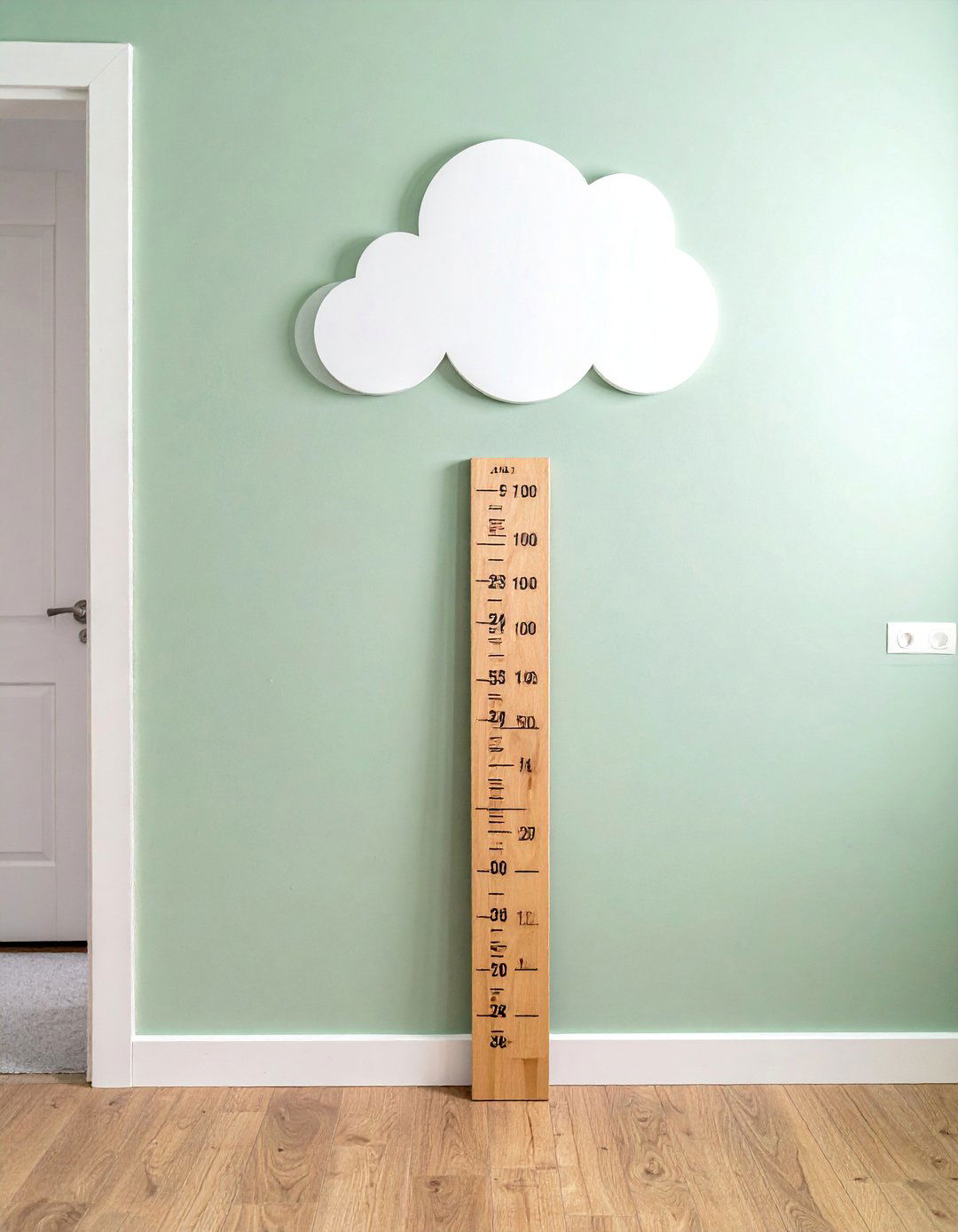 Cloud Inspired Growth Chart - 15 Cloud-Themed Nursery Ideas for a Dreamy Baby Room