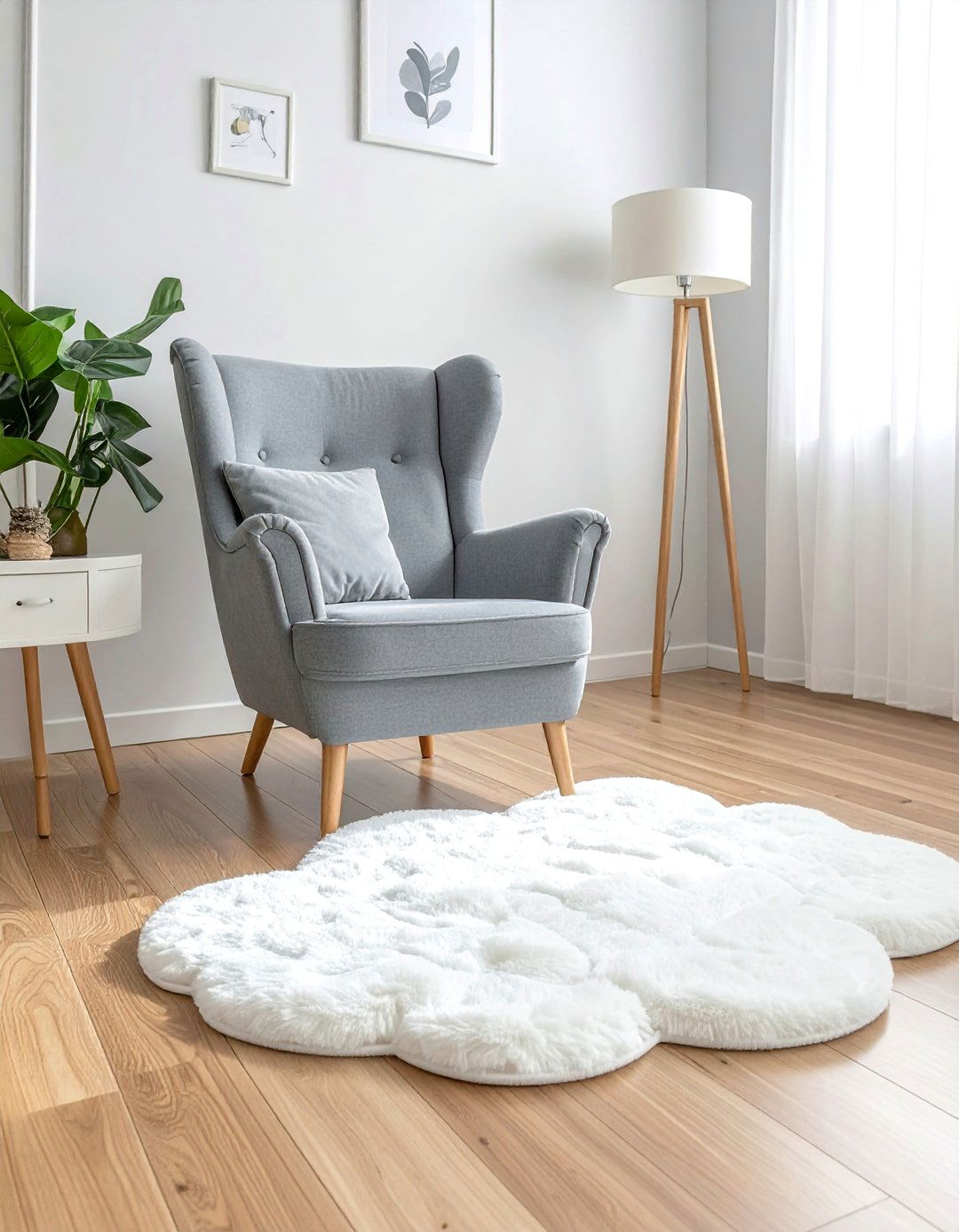 Cloud Shaped Accent Rug - 15 Cloud-Themed Nursery Ideas for a Dreamy Baby Room