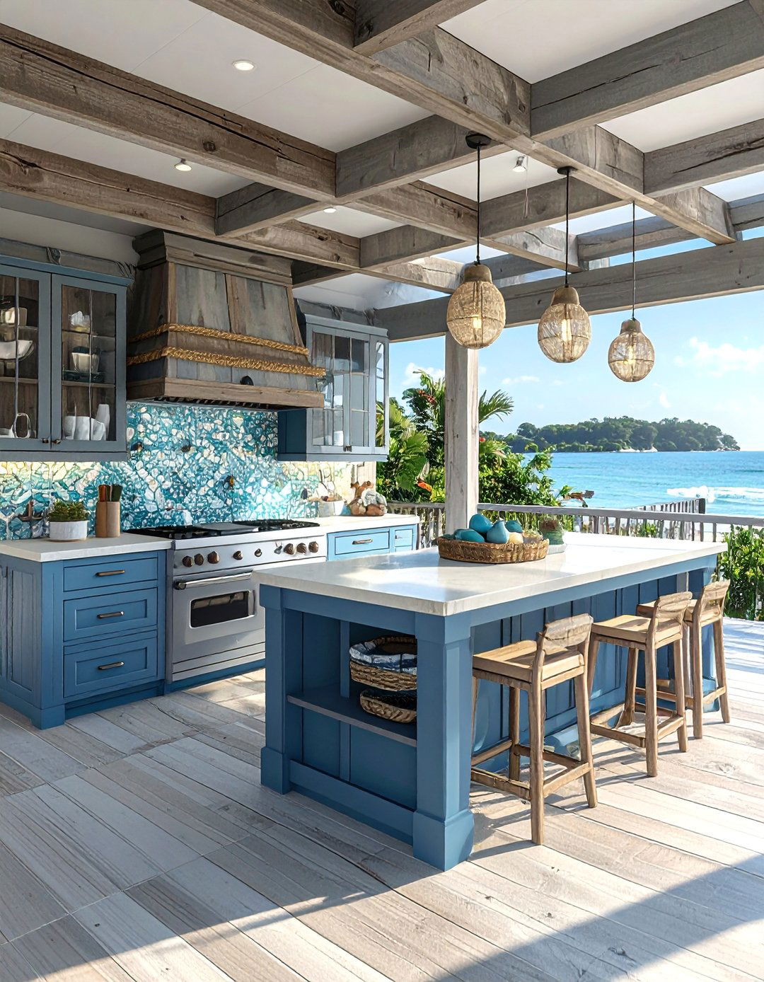Coastal Beach House Kitchen