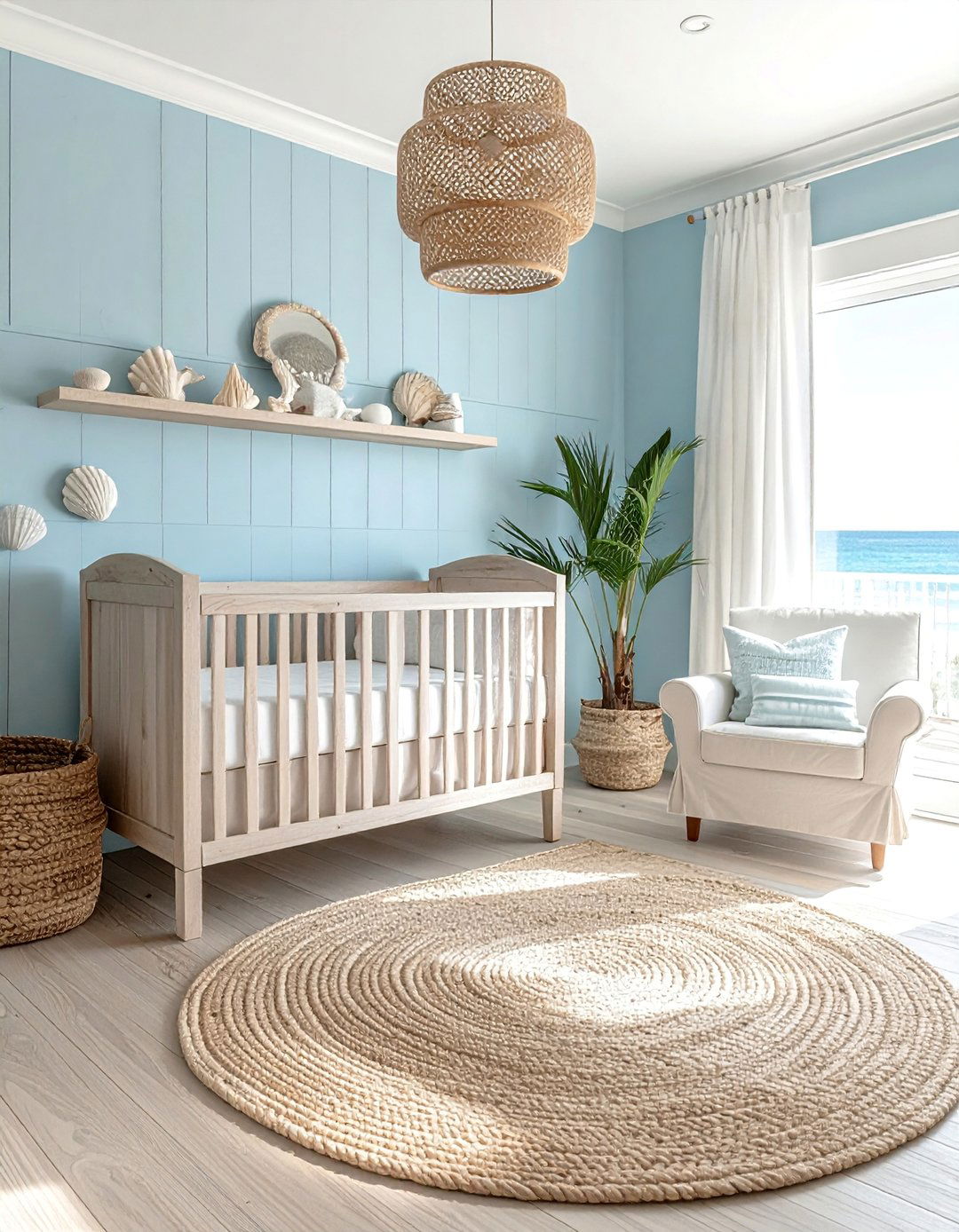 Coastal Beach Themed Nursery - 20 Nature Themed Nursery Ideas for a Serene Space