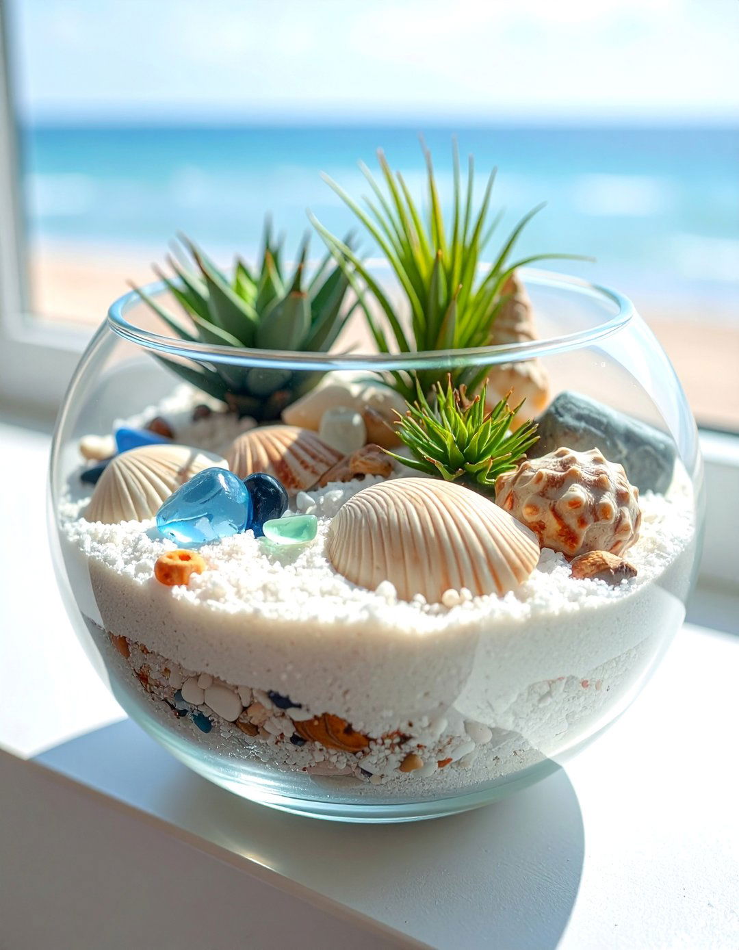 Coastal Beach Themed Terrarium - 40 Terrarium Ideas to Bring Nature Indoors