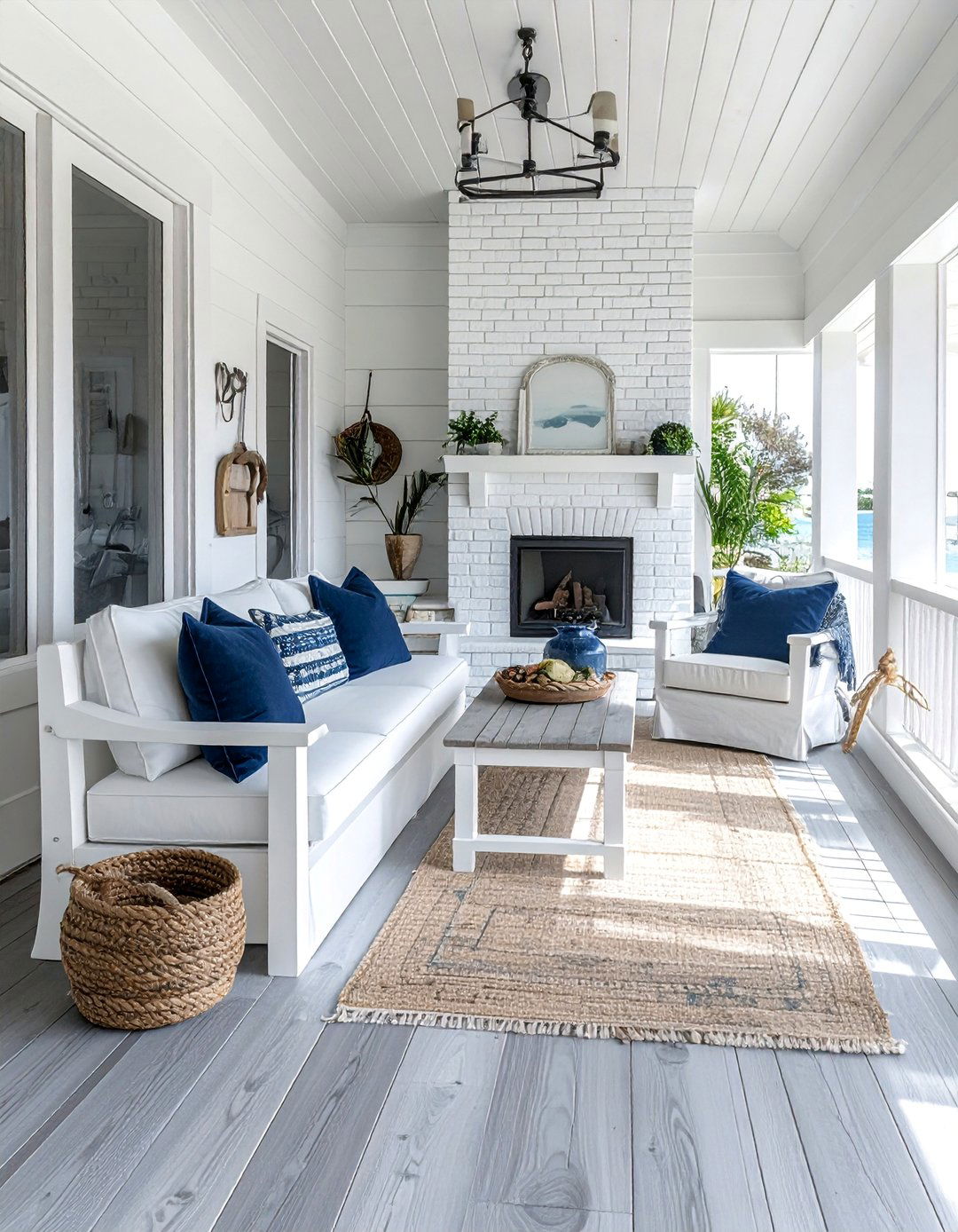 Coastal Cottage Retreat - 35 Three Season Porch Ideas for Year-Round Comfort