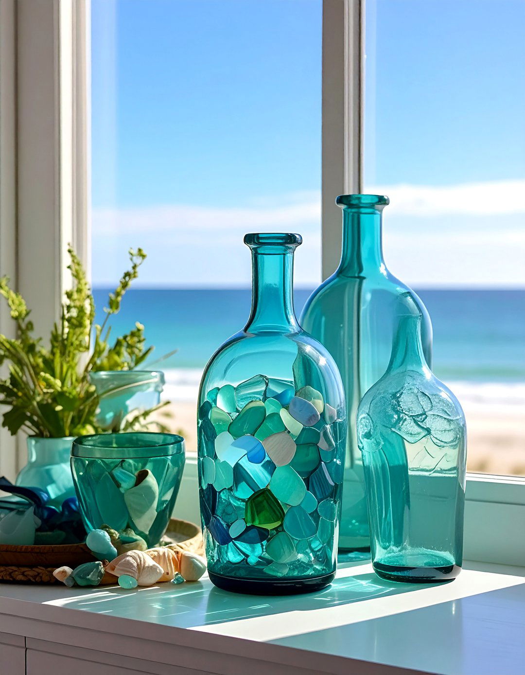 Coastal Dining Room with Aqua or Sea Glass Accents - 20 Coastal Dining Room Ideas for a Beachy Vibe