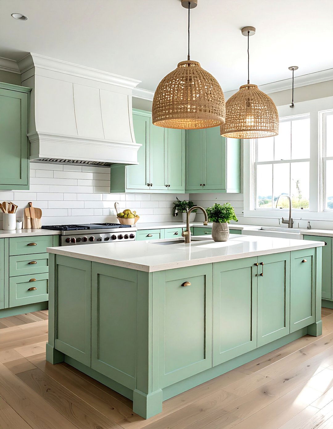 Coastal Inspired Mint Green Kitchen - 30 Mint Green Kitchen Ideas for a Fresh Look