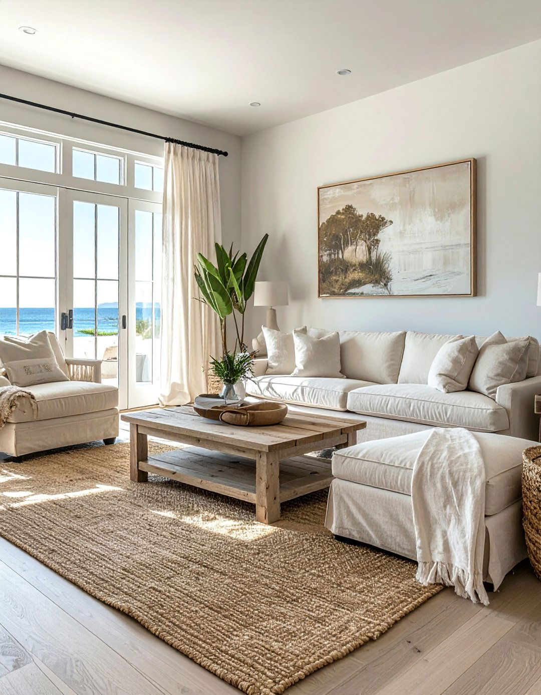 Coastal Monochromatic Living Room - 25 Monochromatic Living Room Ideas for a Cohesive Look