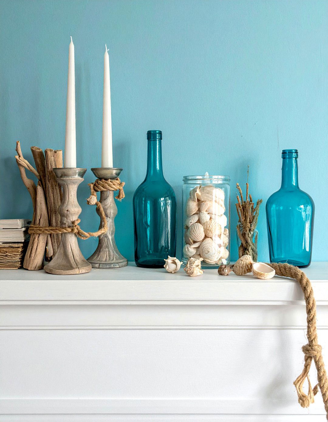 Coastal Retreat Vibes - 40 Stylish Mantel Decor Ideas for Every Season