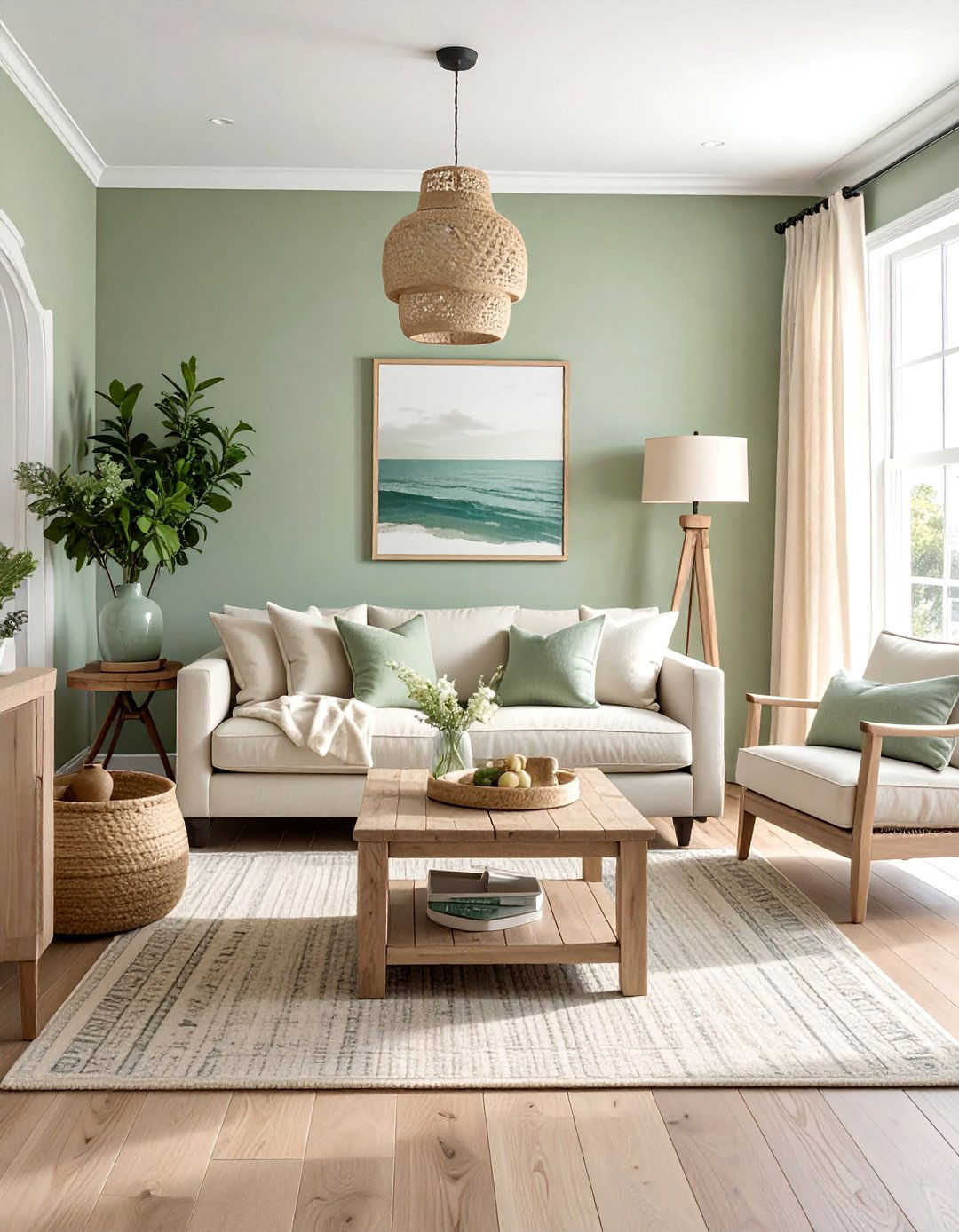 Coastal Style with a Dusty Sage Green - 40 Sage Green Paint Color Ideas for a Serene Home
