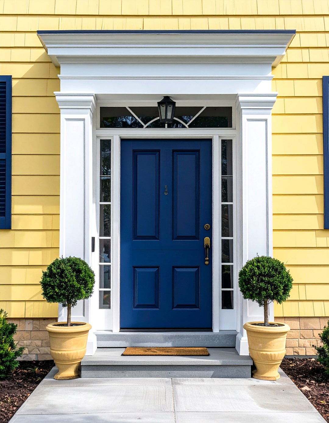 Colonial Front Door with Surrounding Pilasters - 20 Colonial Front Door Ideas for Timeless Curb Appeal