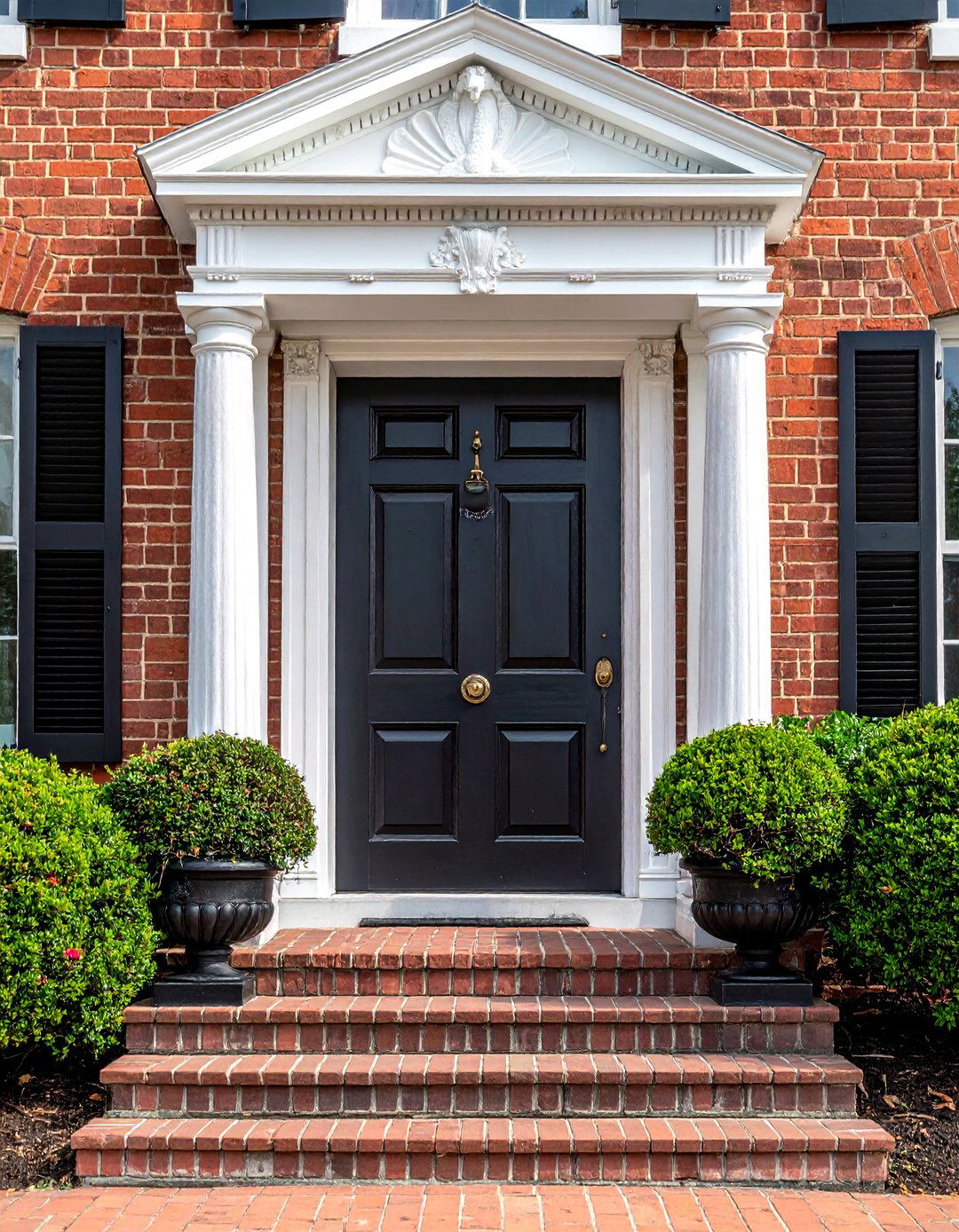 Colonial Front Door with an Elaborate Pediment - 20 Colonial Front Door Ideas for Timeless Curb Appeal