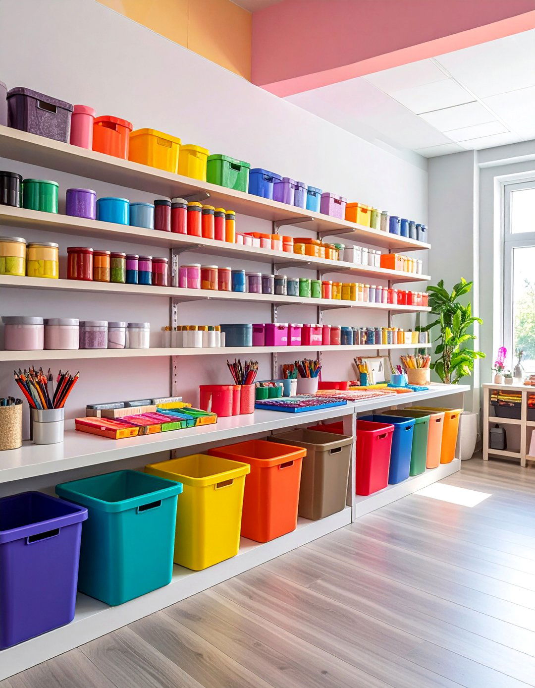 Color Coded Zone Organization - 25 Craft Room Ideas for an Organized and Creative Space