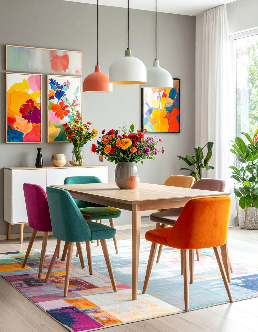 Color Pop Casual Dining Room - 20 Casual Dining Room Ideas for Everyday Comfort