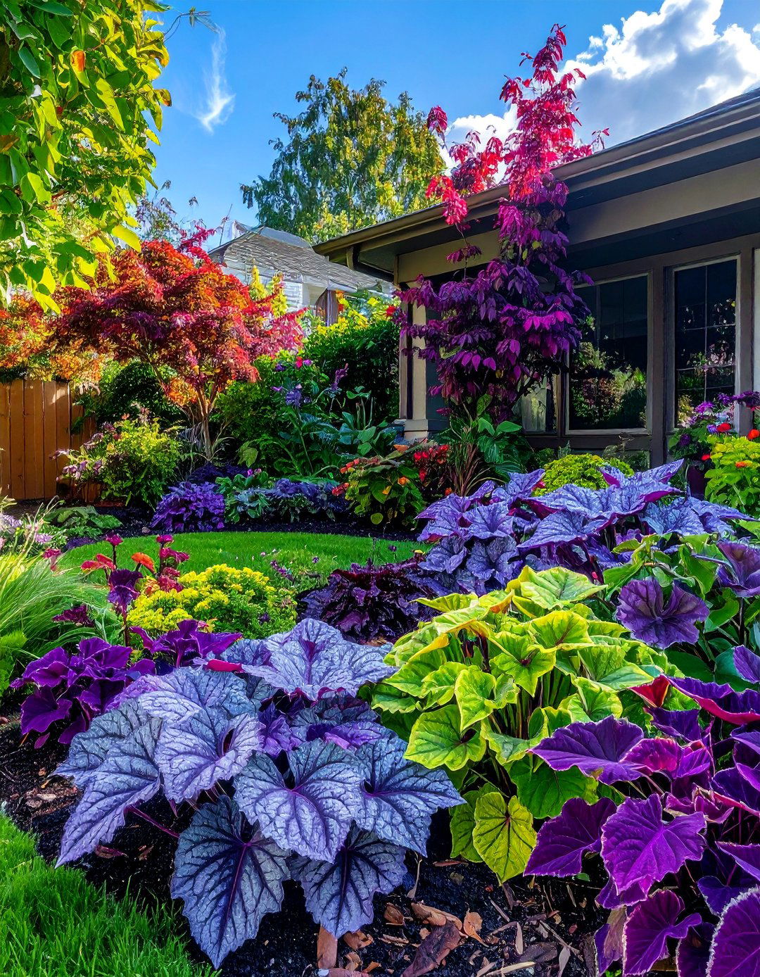 Colorful Foliage Gardens - 40 Front Yard Landscaping Ideas to Boost Curb Appeal