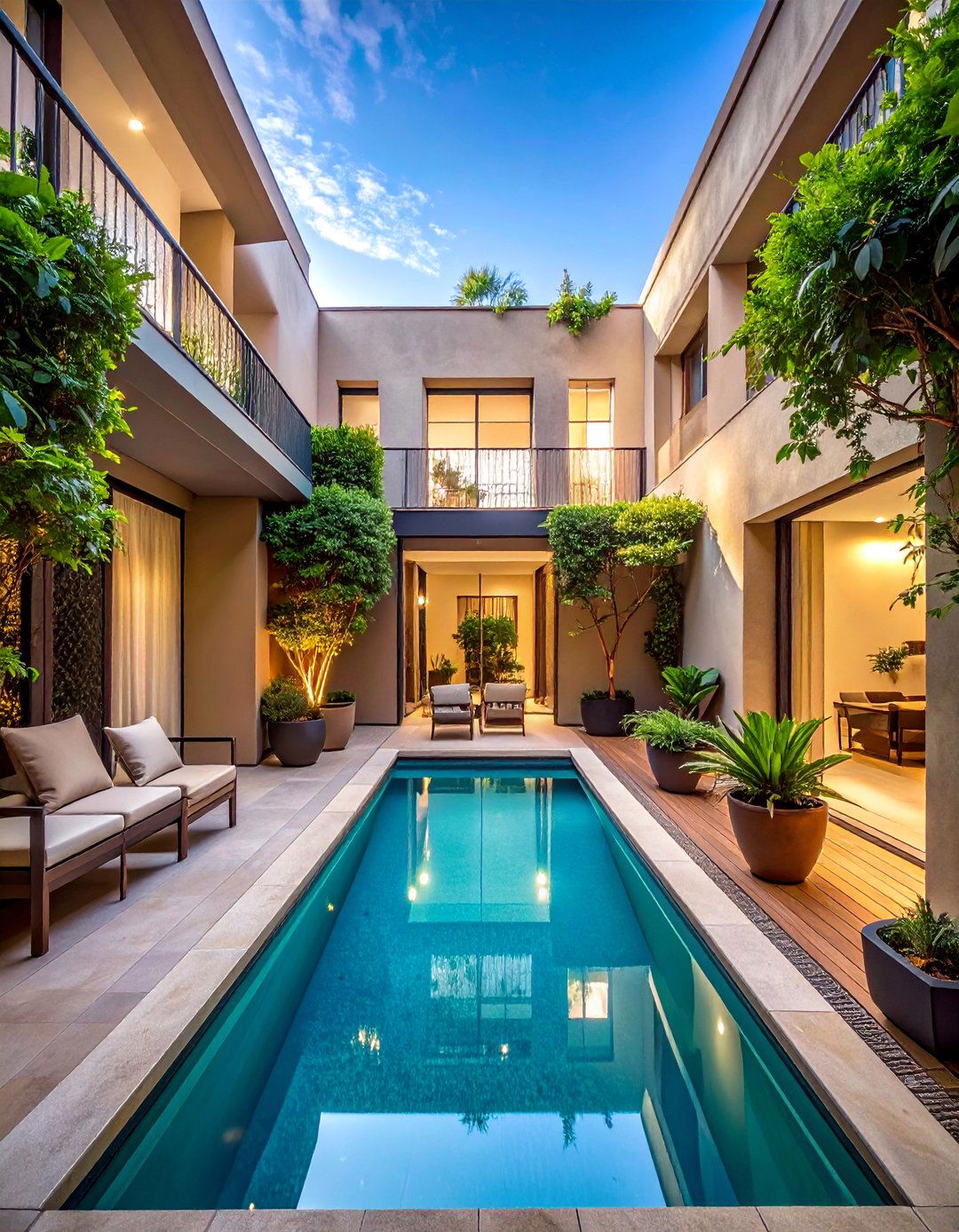 Compact Courtyard Pool Design - 30 Luxury Swimming Pool Design Ideas for Your Backyard