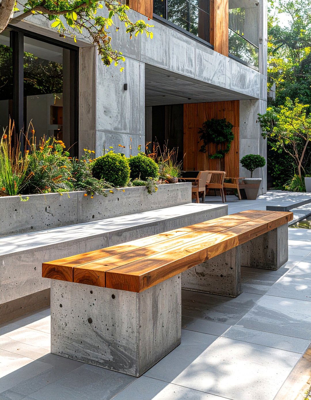 Concrete Block Innovation - 40 Cozy Outdoor Seating Ideas for Your Backyard
