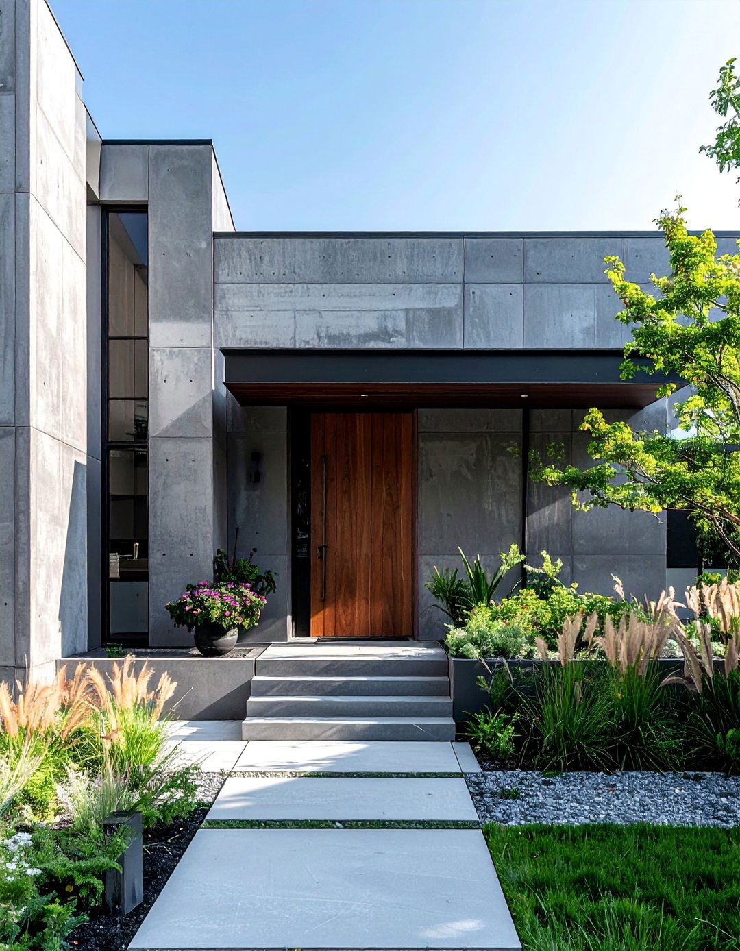 Concrete Gray for an Industrial Vibe - 40 Gray Exterior House Paint Ideas for Modern Homes