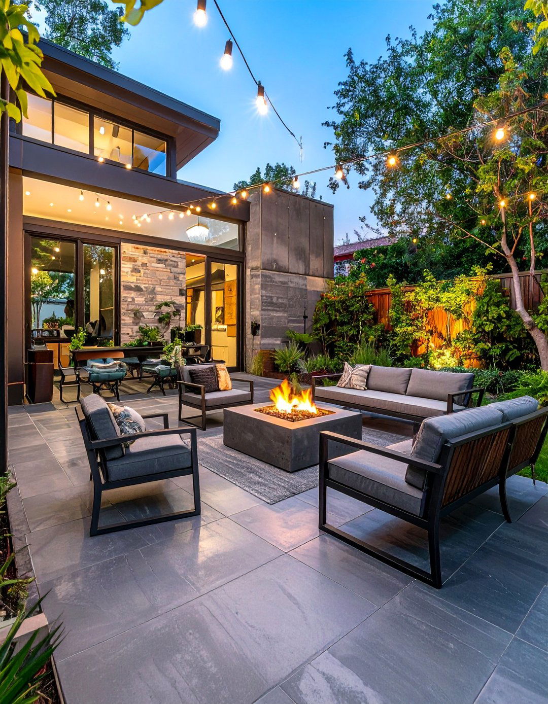Concrete Look Patio Tiles for Industrial Chic - 30 Patio Tile Ideas for a Stylish Outdoor Space