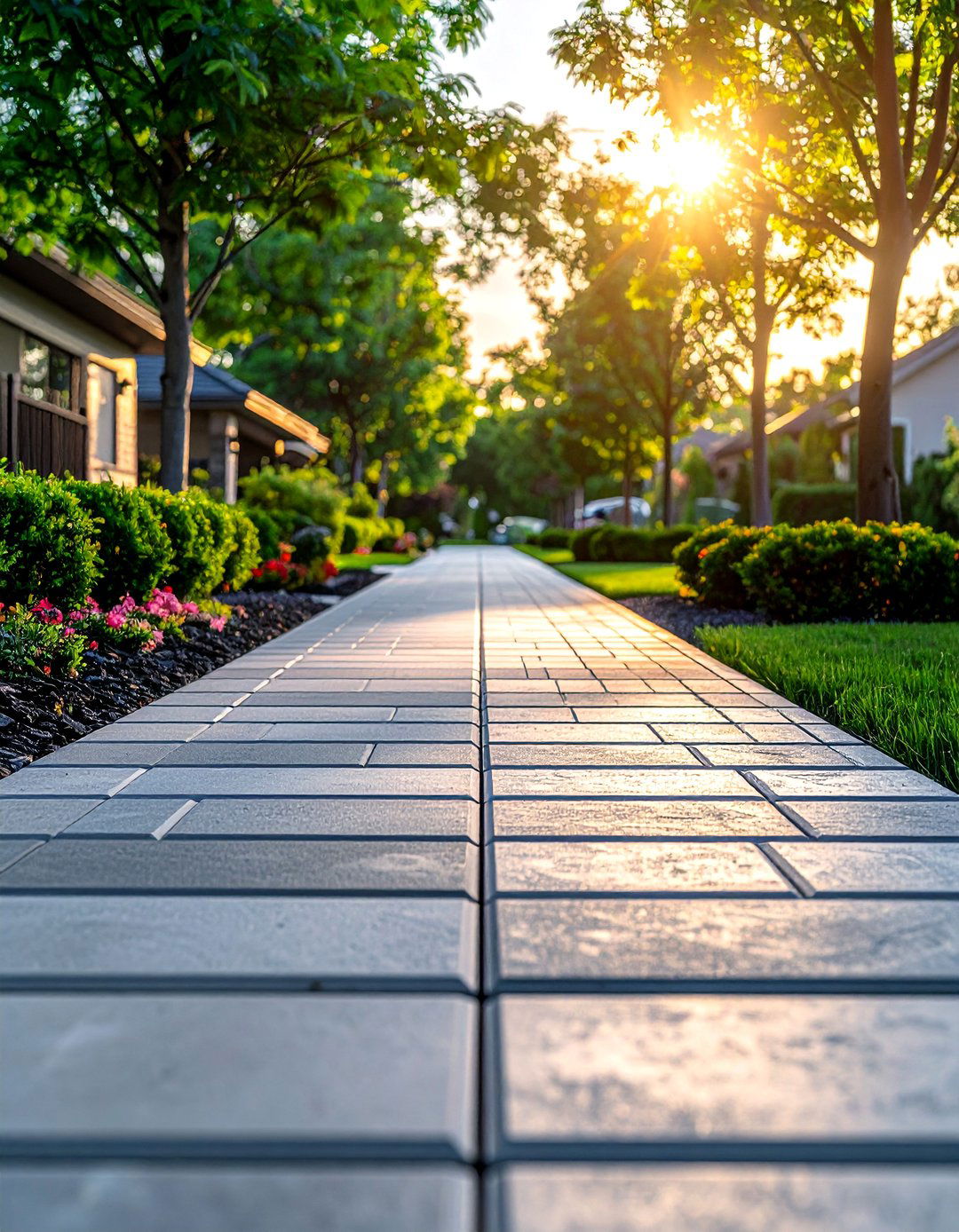 Concrete Paver Strips - 30 Driveway Edging Ideas to Enhance Your Curb Appeal