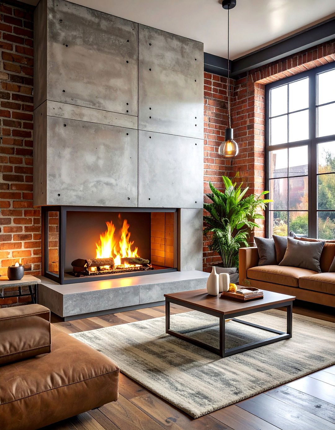 Concrete Surround Corner Fireplace - 25 Corner Fireplace Ideas to Cozy Up Your Living Space