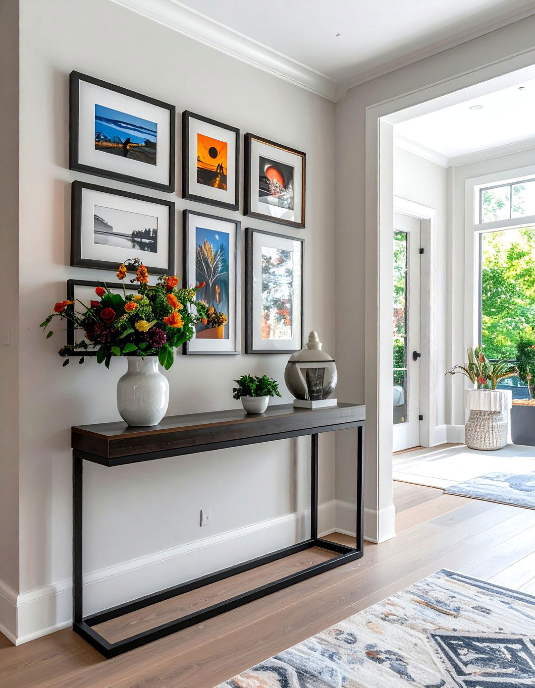 Console Table Gallery Wall - 50 Foyer Decor Ideas to Make a Grand First Impression