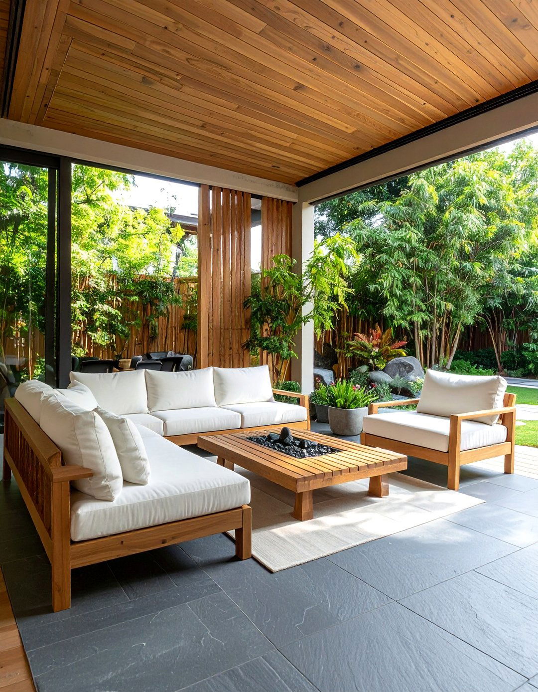 Contemporary Zen Garden Room - 35 Three Season Porch Ideas for Year-Round Comfort