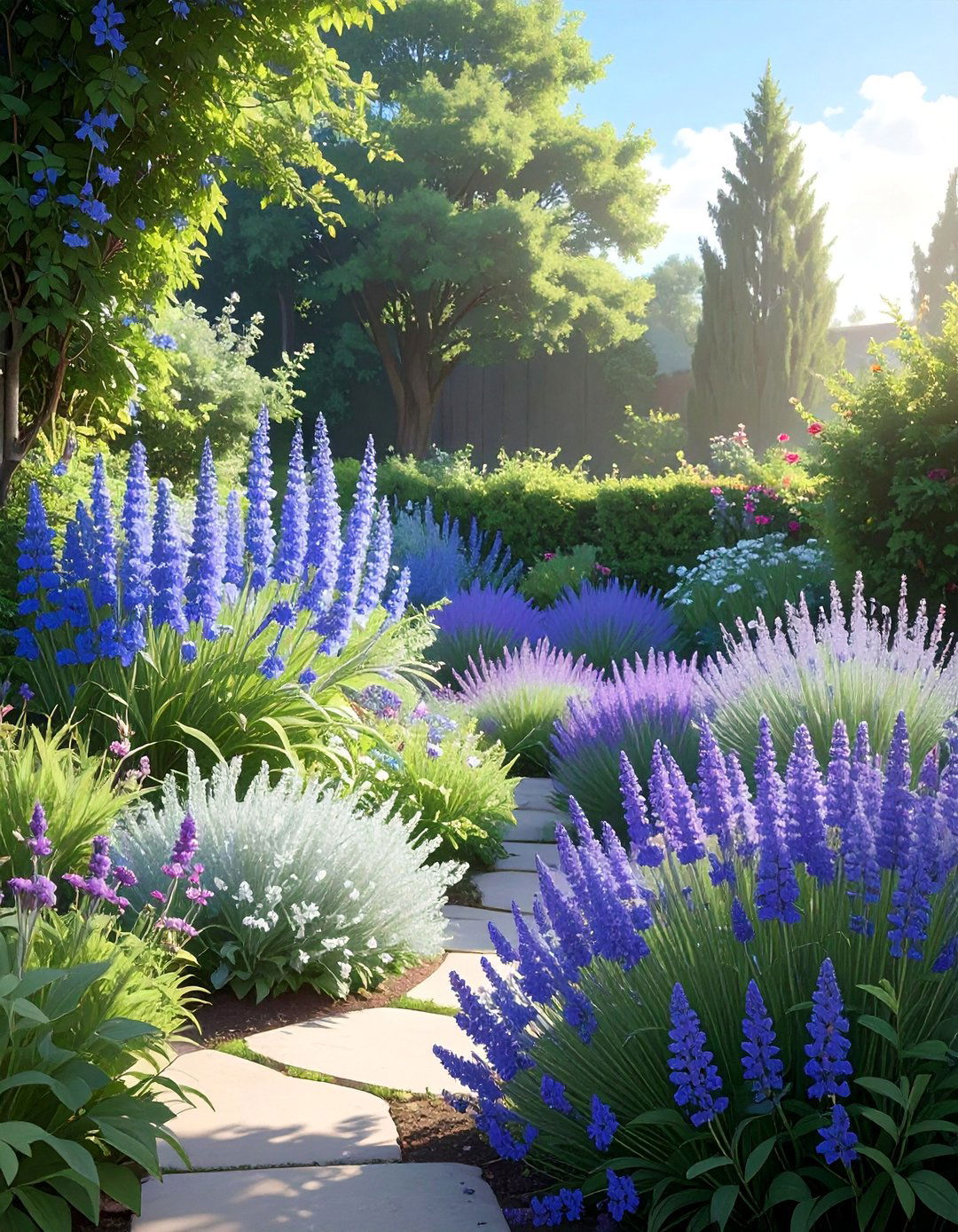 Cool Blues and Purples Garden Colour Scheme - 30 Garden Colour Schemes to Brighten Your Outdoor Space