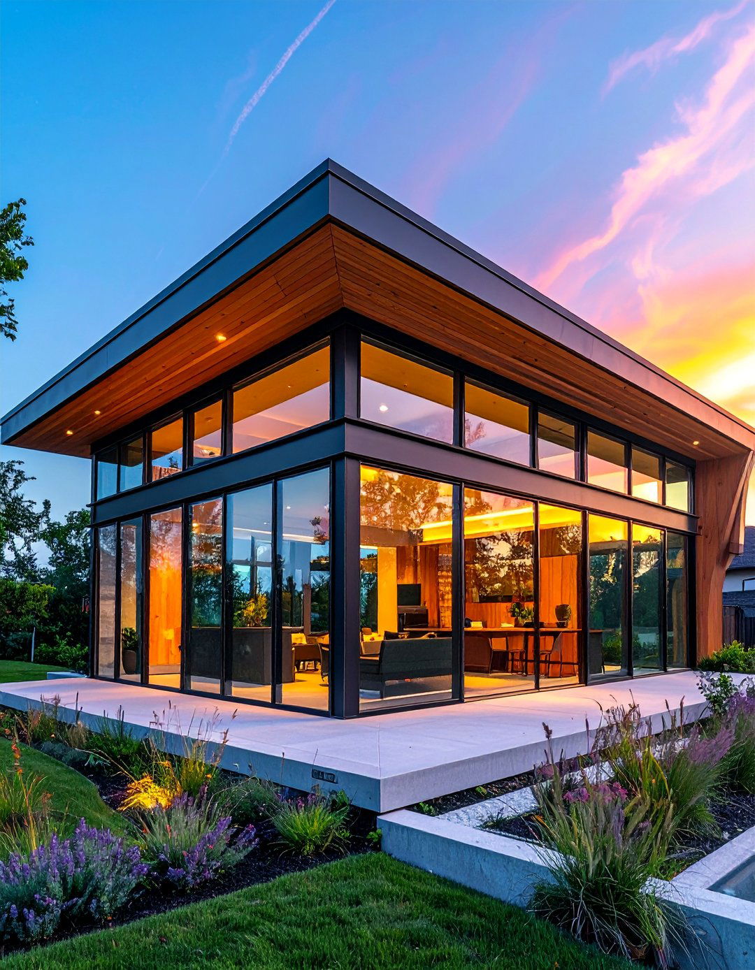 Corner Entry Glass Wrap Design - 40 Glass Porch Design Ideas to Brighten Your Home