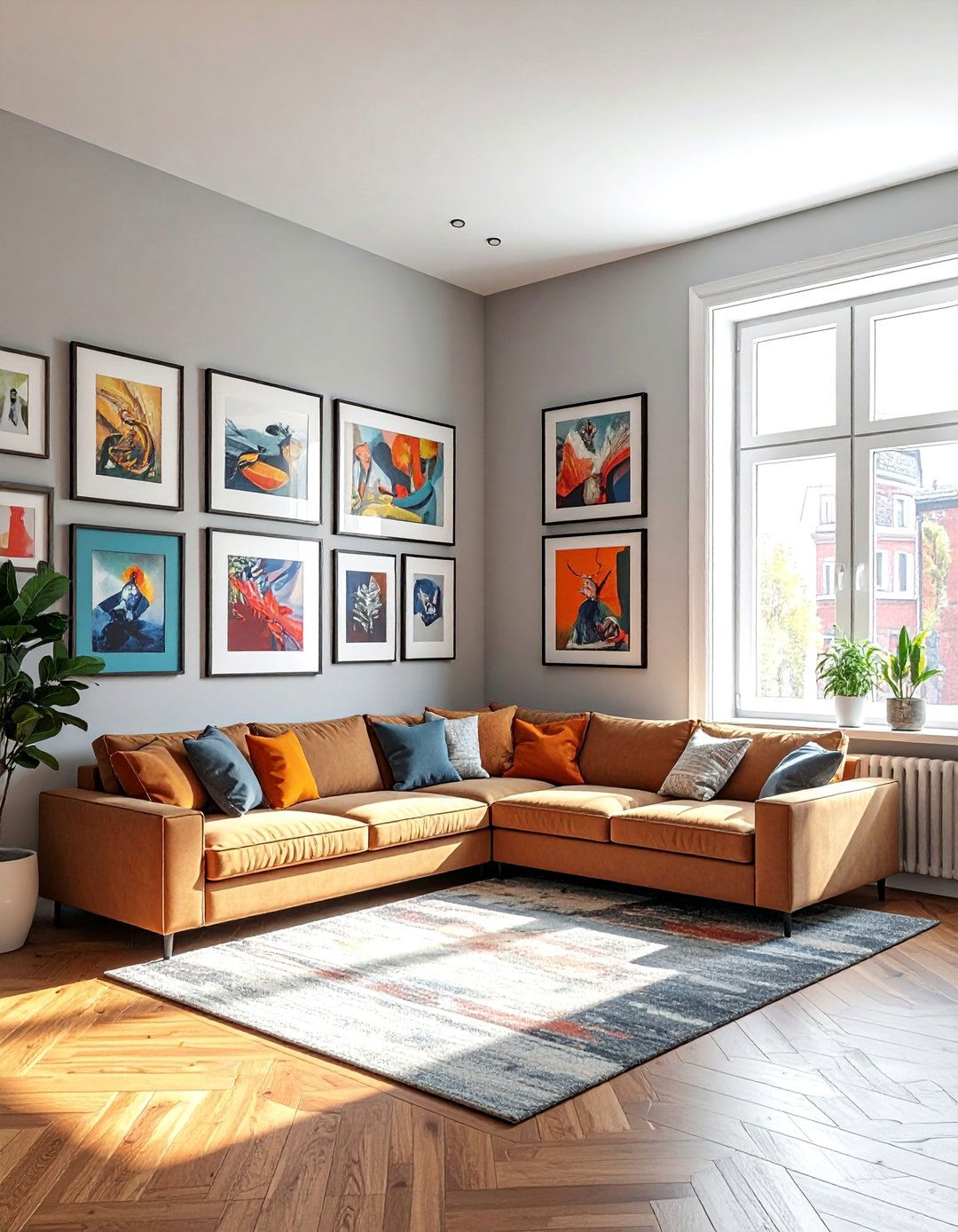 Corner Gallery Wall - 40 Gallery Wall Ideas to Showcase Your Style
