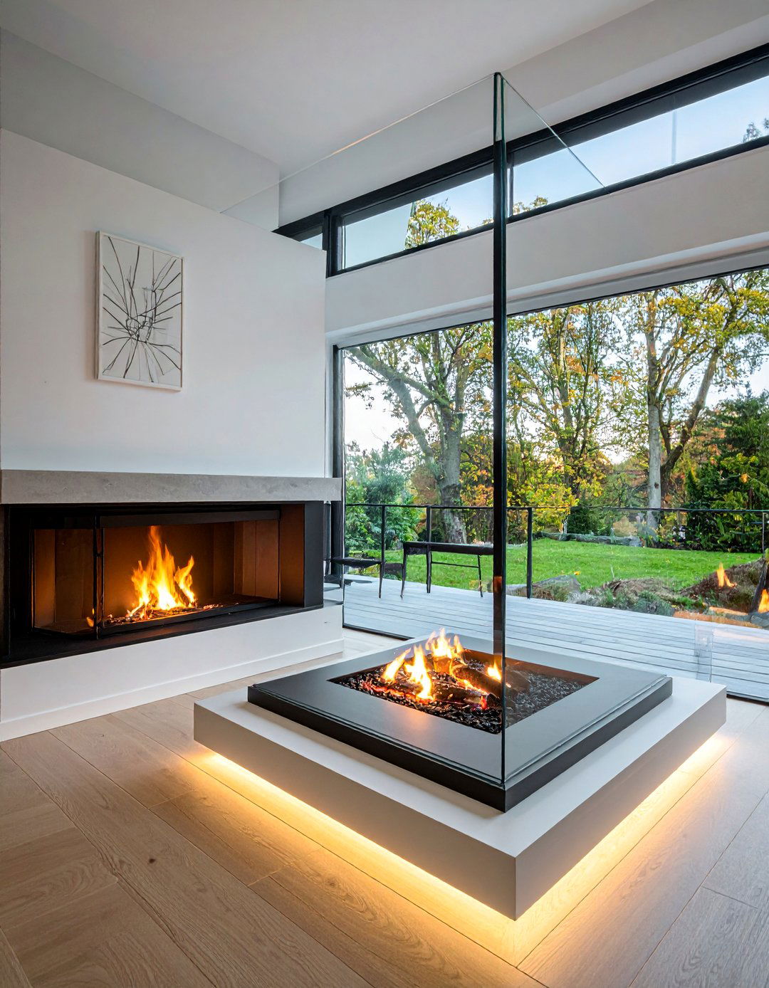 Corner Glass Fireplace Enclosures - 20 Scandinavian Fireplace Ideas for Cozy Warmth