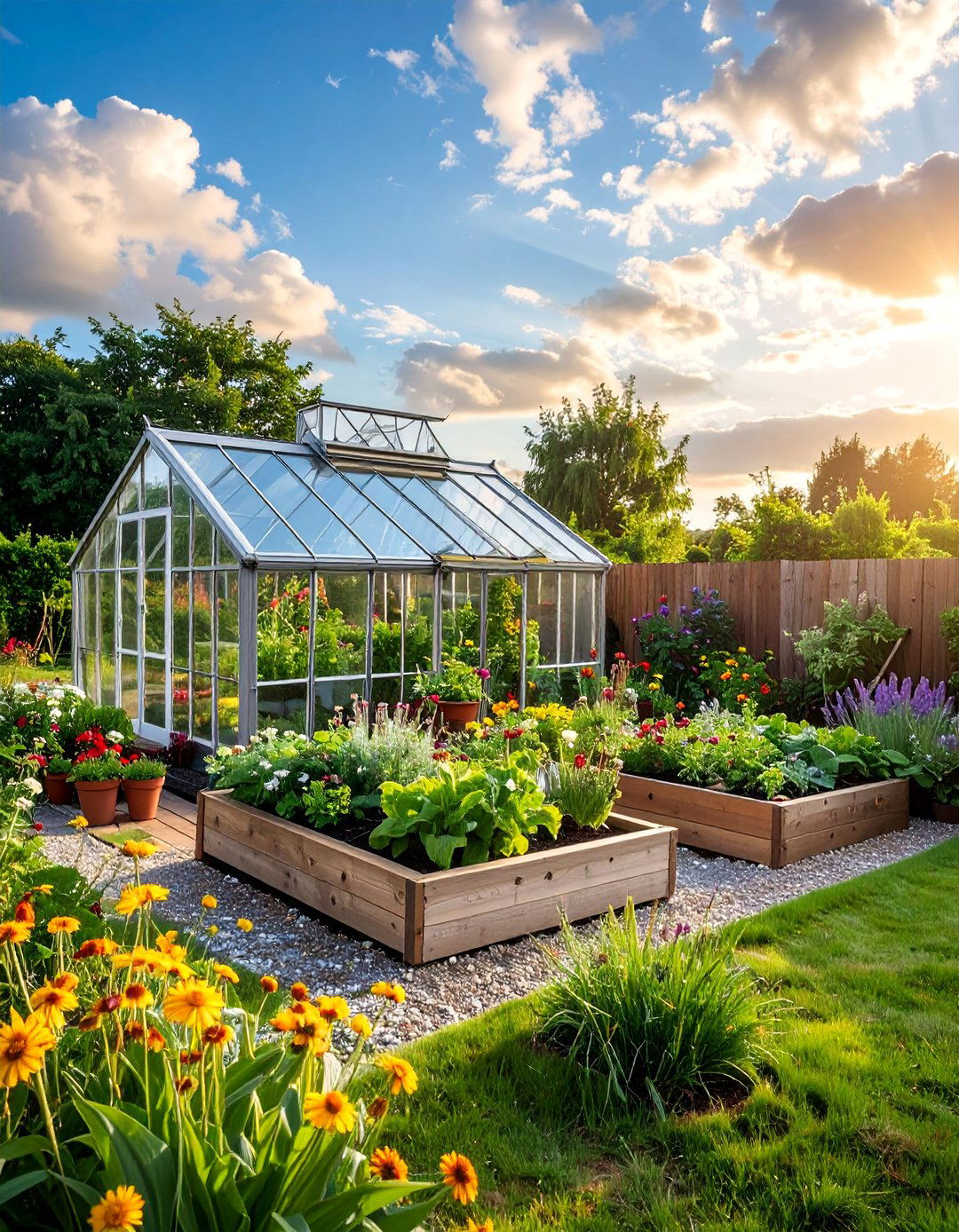 Cottage Garden Greenhouse Area - 40 English Garden Design Ideas for a Timeless Landscape