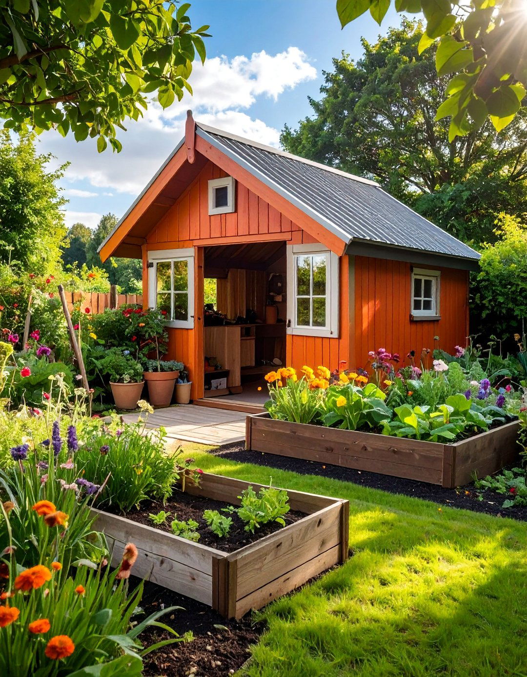 Cottage Garden Potting Shed - 40 English Garden Design Ideas for a Timeless Landscape