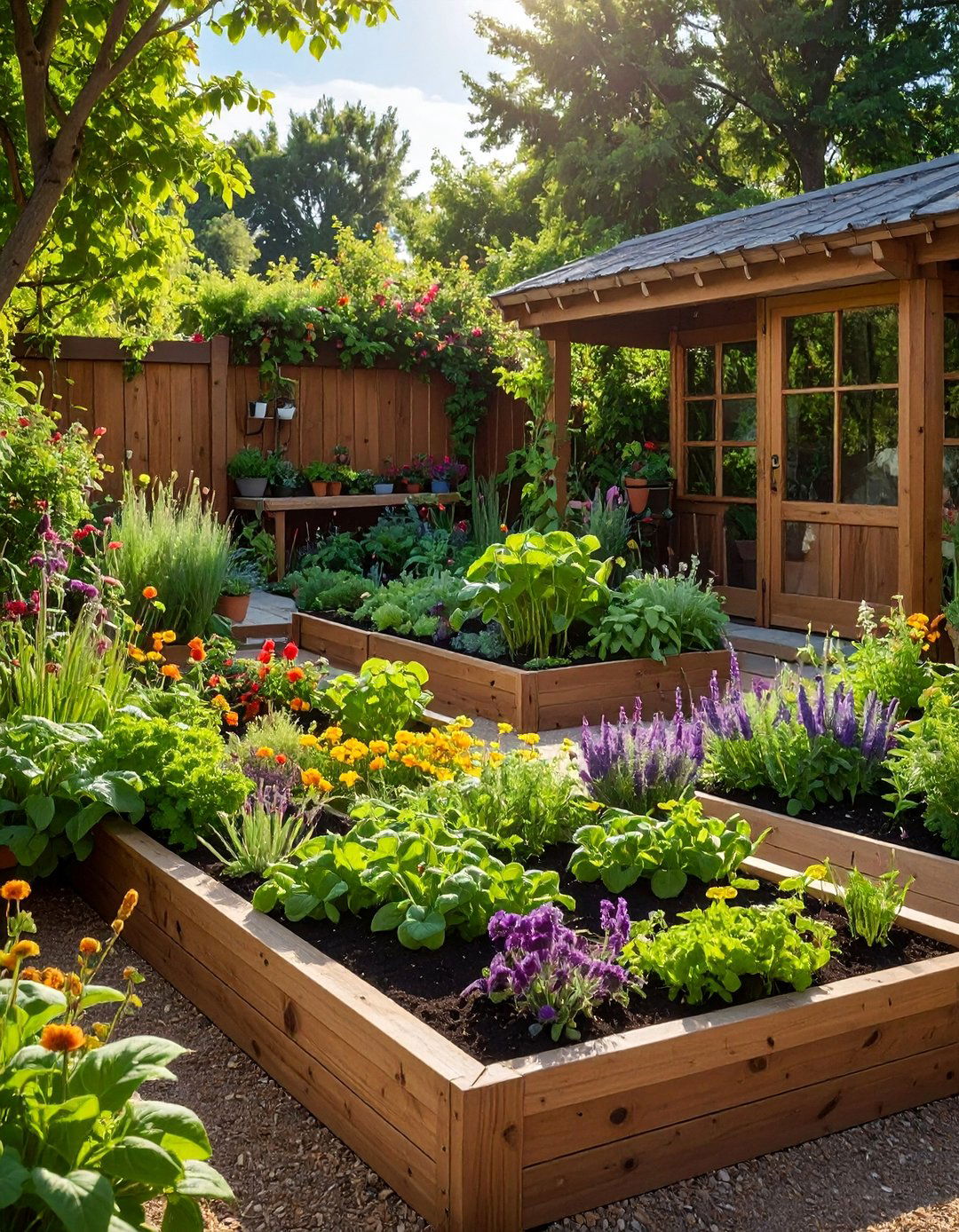 Cottage Herb Kitchen Garden - 35 Secret Garden Ideas for a Hidden Outdoor Retreat
