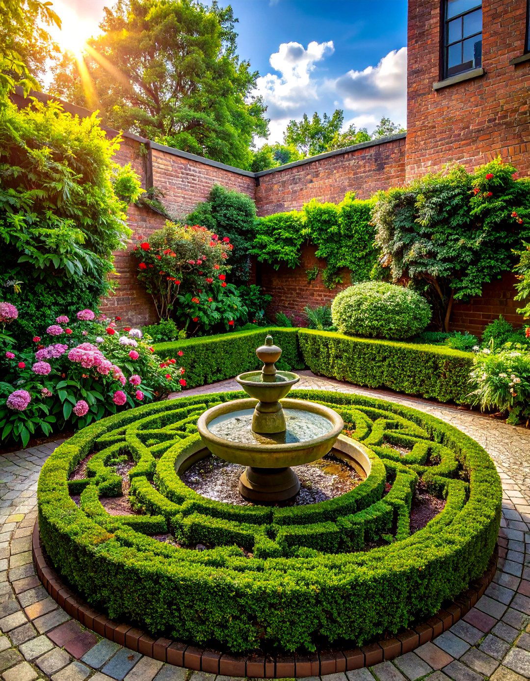 Courtyard Parterre Garden - 25 Parterre Garden Ideas for Elegant Landscaping