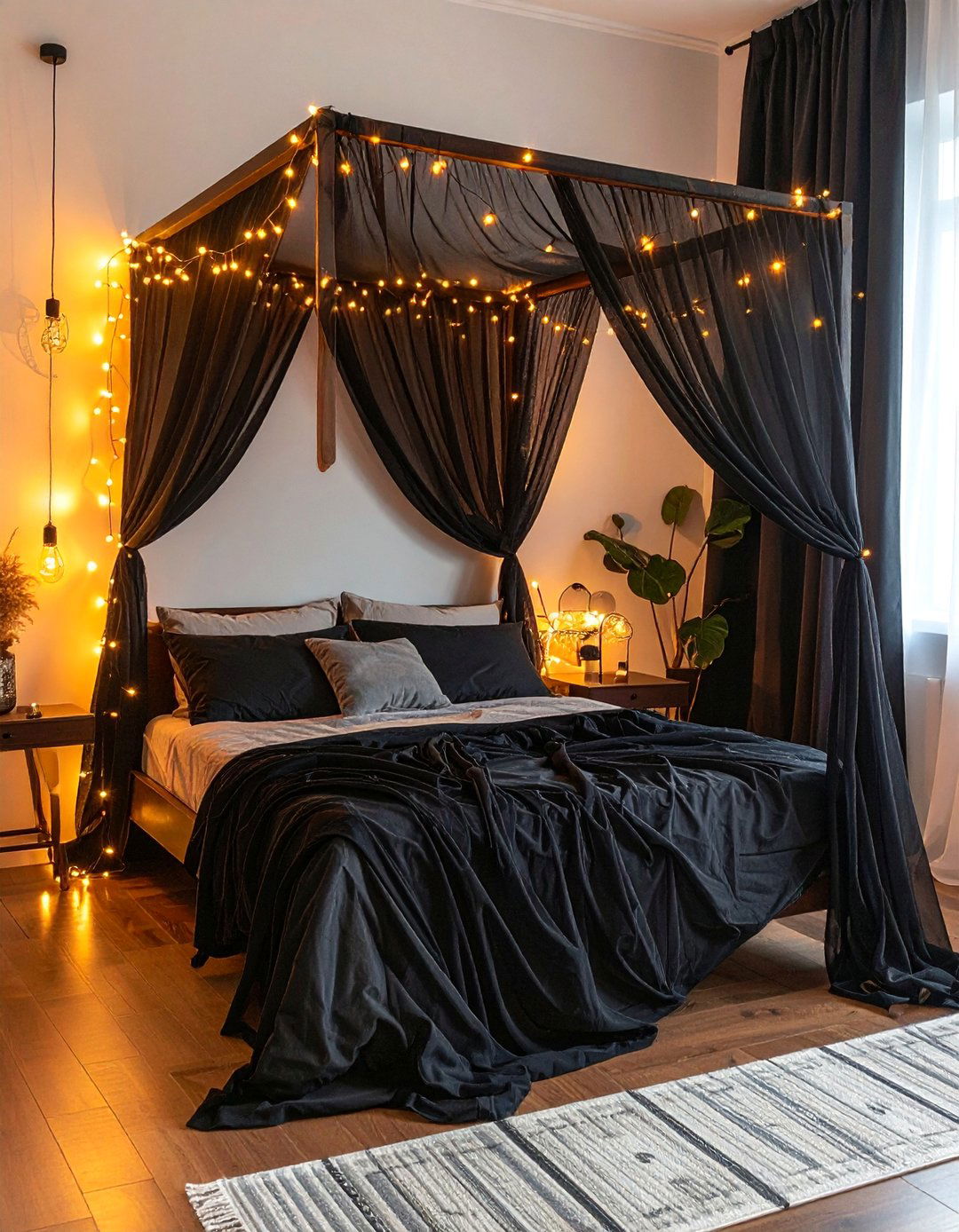 Crafting Whimsigoth Decor with Sheer Canopy Beds - 30 Whimsigoth Decor Ideas to Enchant Your Space