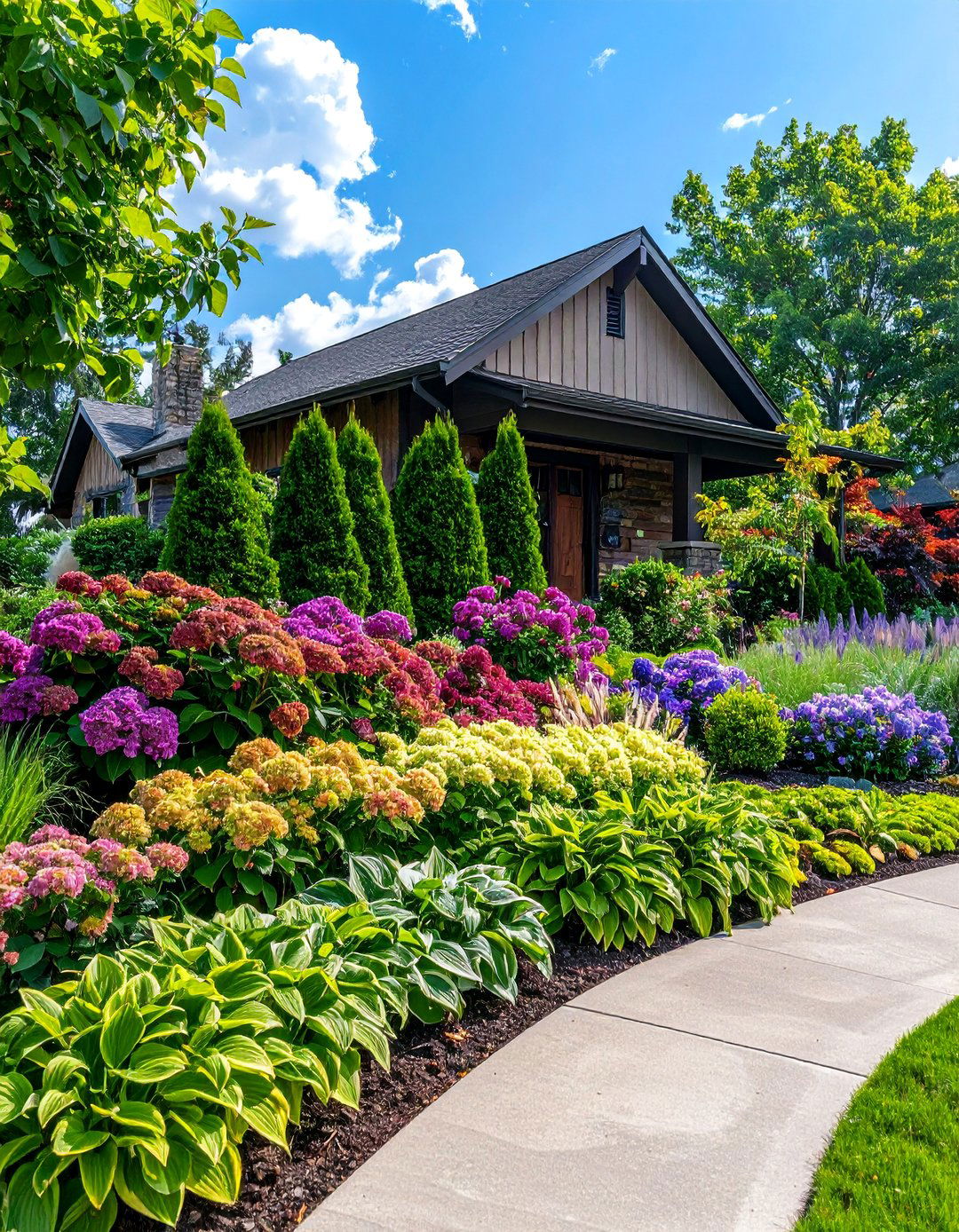 Create Layered Landscaping Beds for Your Ranch Home - 40 Curb Appeal Inspiration Ideas for Ranch Homes