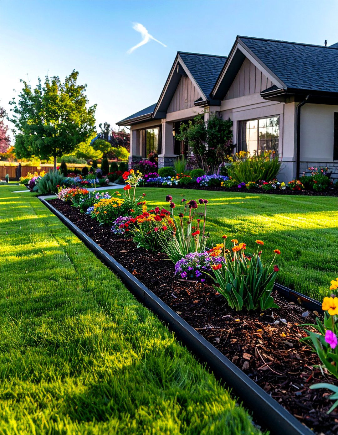 Create a Defined Garden Edge for Your Ranch Home Flower Beds - 40 Curb Appeal Inspiration Ideas for Ranch Homes