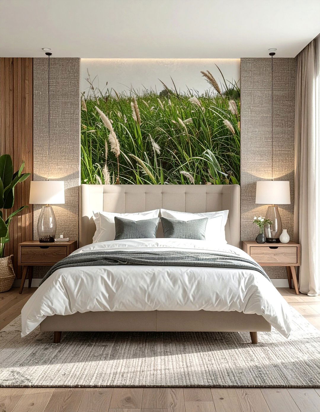 Creating an Accent Wall with Textured Wallpaper - 40 Cozy Bedroom Ideas for a Relaxing Retreat
