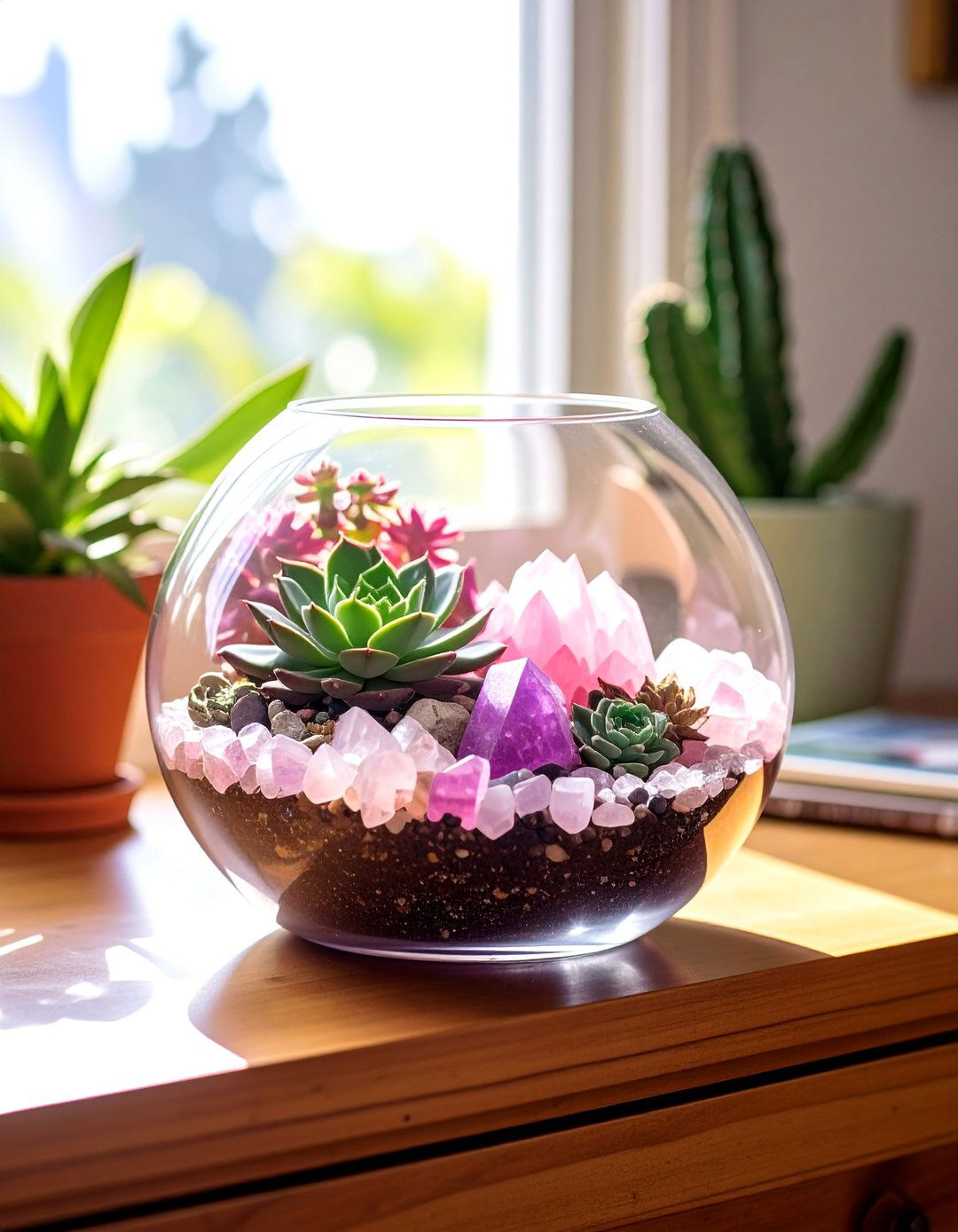 Crystal and Geode Terrarium - 40 Terrarium Ideas to Bring Nature Indoors