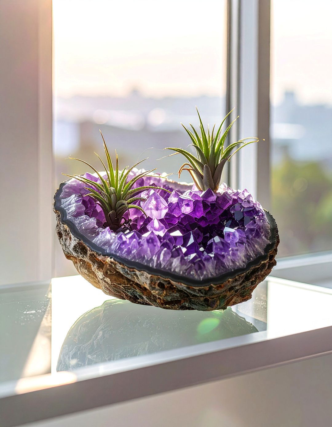 Crystalline Geode Terrarium - 40 Terrarium Ideas to Bring Nature Indoors