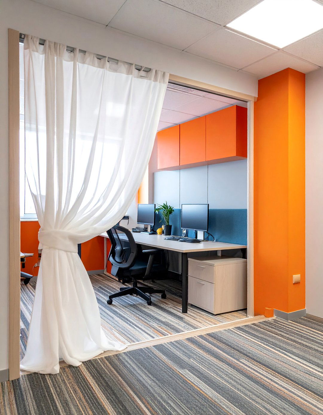 Cubicle Curtain for Privacy - 30 Cubicle Decor Ideas to Personalize Your Workspace