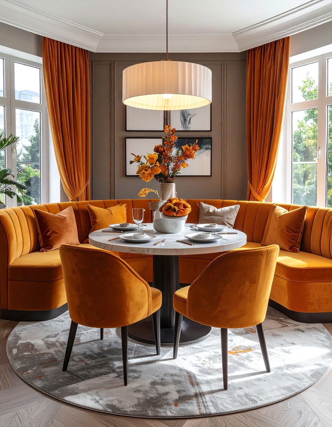 Curved Banquette Dining Nooks - 40 Luxurious Dining Room Ideas for Elegant Entertaining