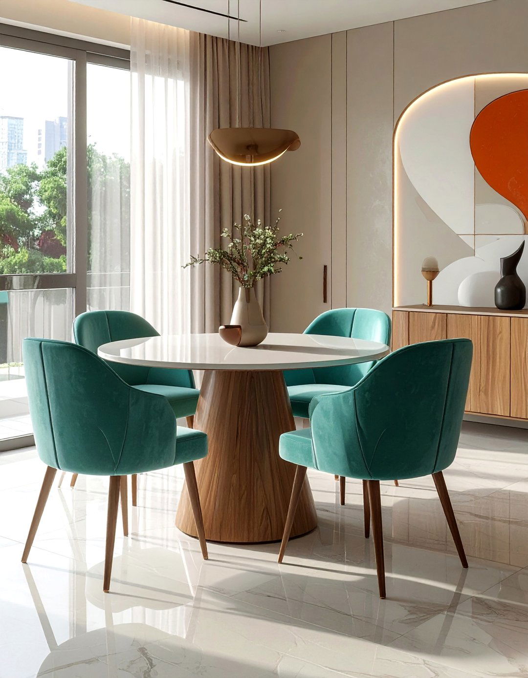 Curved Furniture Elements - 40 Dining Room Decor Ideas to Elevate Your Meals