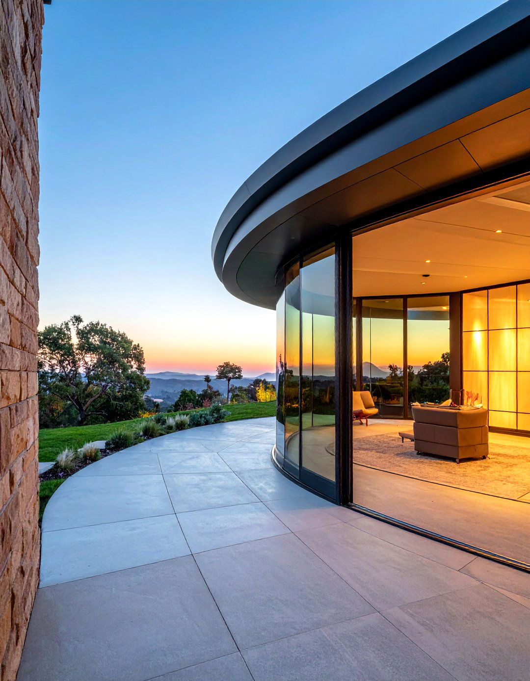 Curved Glass Corner Design - 40 Glass Porch Design Ideas to Brighten Your Home