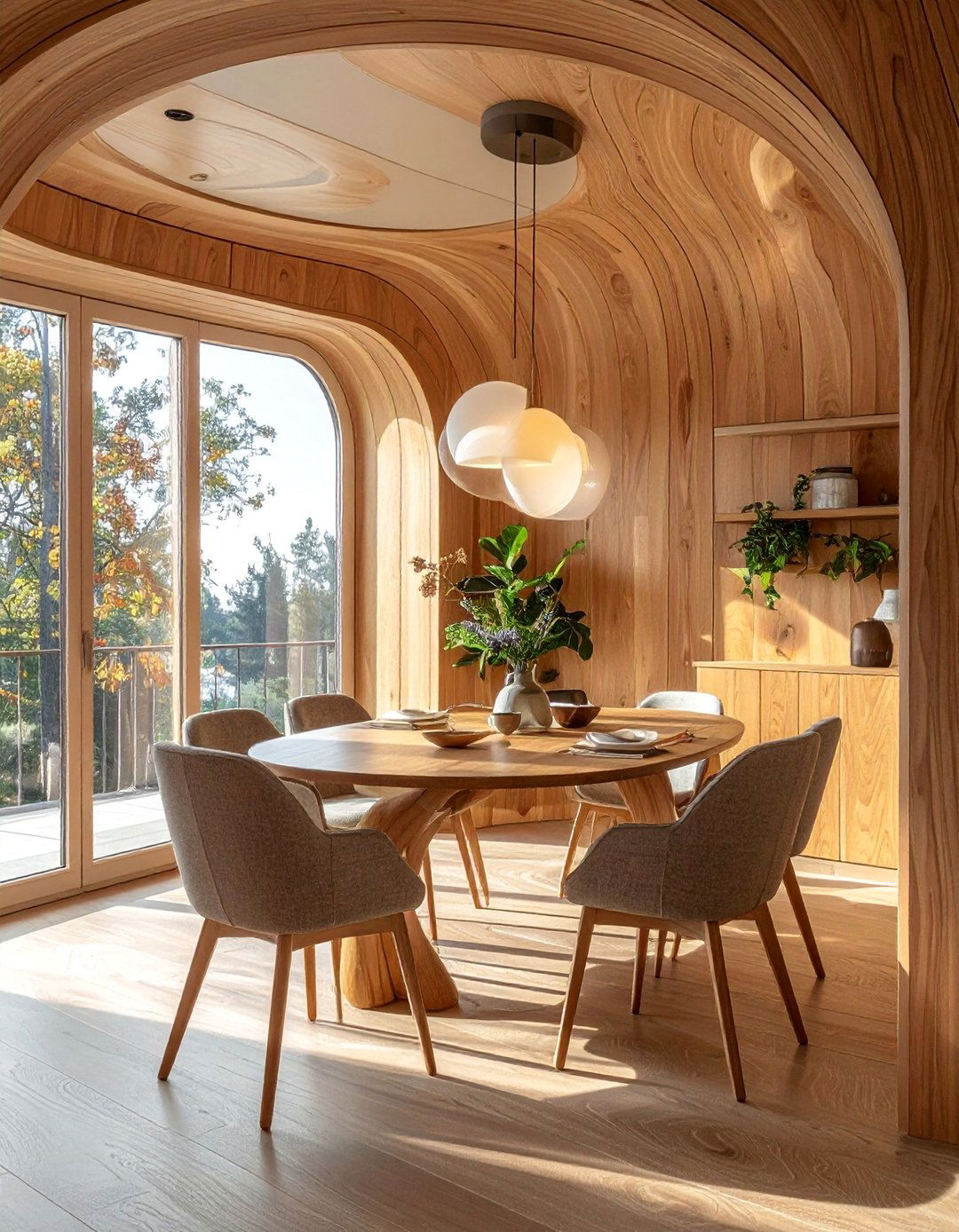 Curved Panel Applications - 25 Dining Room Wall Paneling Ideas to Elevate Your Space