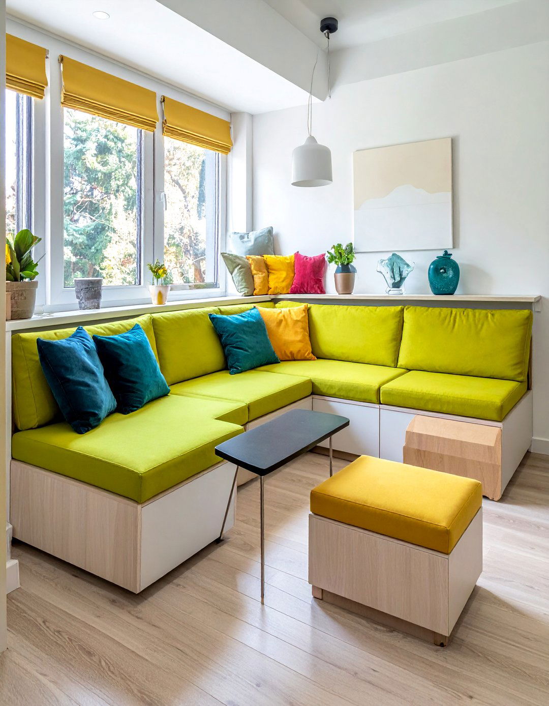 Customizable Modular Seating - 40 Window Seat Ideas for a Cozy and Functional Space