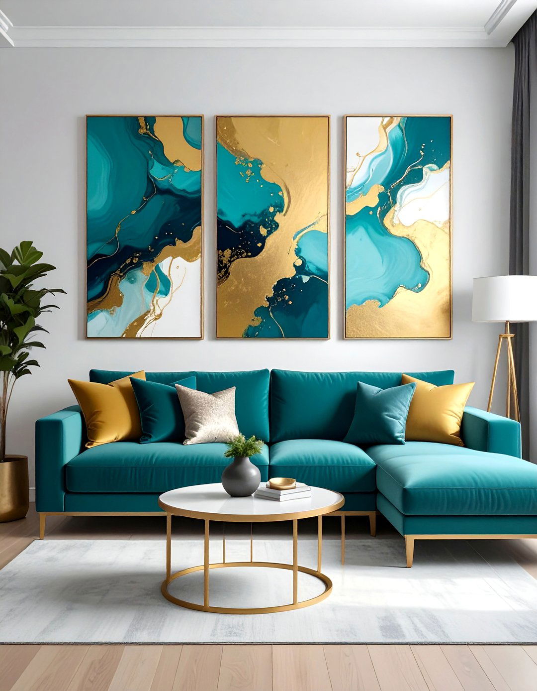 DIY Abstract Art Gallery Wall - 40 Gallery Wall Ideas to Showcase Your Style