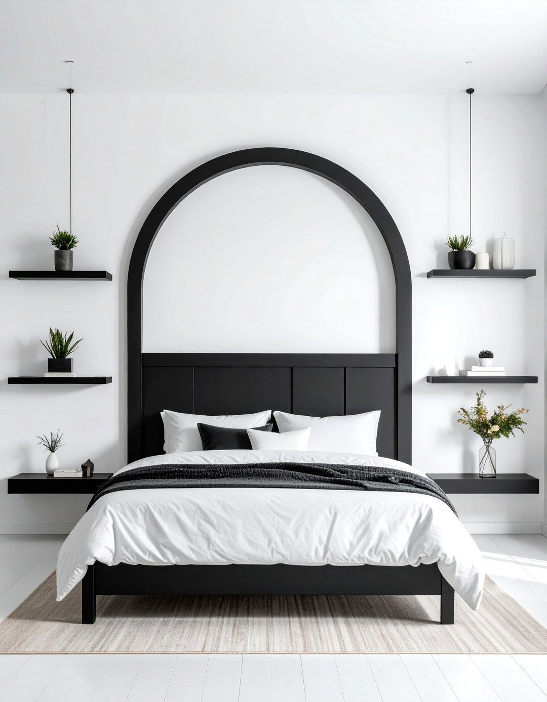 DIY Black Painted Headboard - 15 Black Headboard Bedroom Ideas for Dramatic Flair